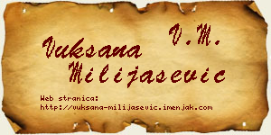 Vuksana Milijašević vizit kartica